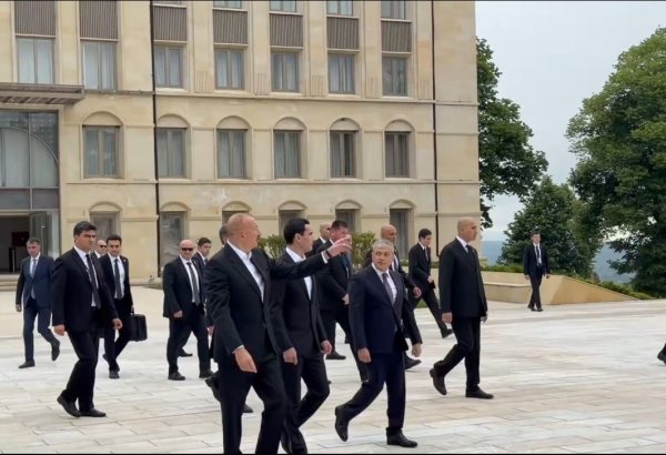 Footage from visit of President Ilham Aliyev and Turkmen President to Shusha (VIDEO)