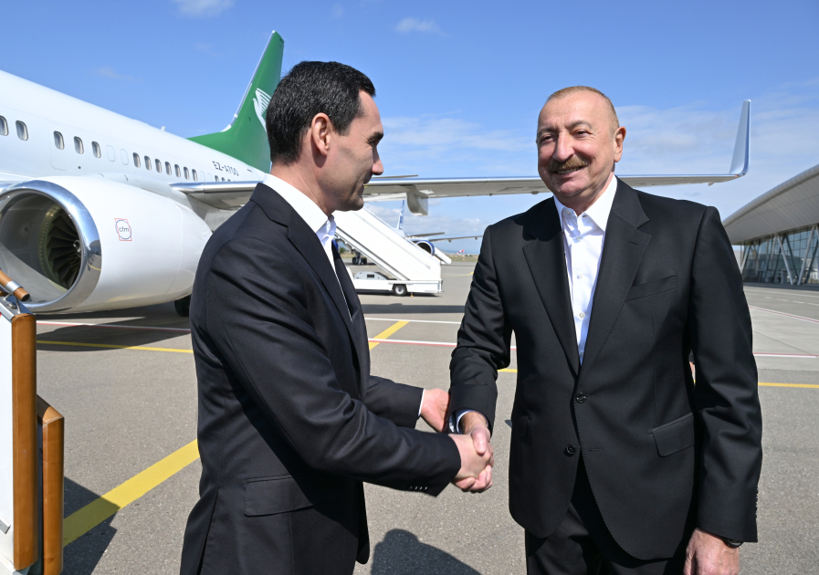 President of Turkmenistan Serdar Berdimuhamedov arrives in Fuzuli district (PHOTO)