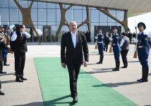 President of Turkmenistan Serdar Berdimuhamedov arrives in Fuzuli district (PHOTO)