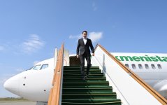 President of Turkmenistan Serdar Berdimuhamedov arrives in Fuzuli district (PHOTO)