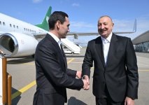 President of Turkmenistan Serdar Berdimuhamedov arrives in Fuzuli district (PHOTO)