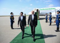 President of Turkmenistan Serdar Berdimuhamedov arrives in Fuzuli district (PHOTO)