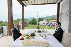 President Ilham Aliyev and President Serdar Berdimuhamedov have lunch together in Shusha (PHOTO)