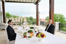 President Ilham Aliyev and President Serdar Berdimuhamedov have lunch together in Shusha (PHOTO)