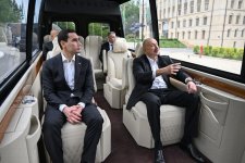 President Ilham Aliyev and President Serdar Berdimuhamedov visit Bulbul’s House-Museum in Shusha (PHOTO)