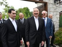 President Ilham Aliyev and President Serdar Berdimuhamedov visit Bulbul’s House-Museum in Shusha (PHOTO)