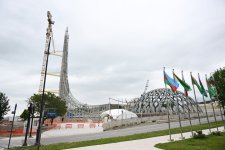 President Ilham Aliyev and President Serdar Berdimuhamedov visit construction site of Shusha Mosque (PHOTO)
