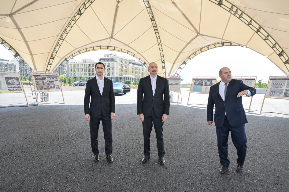 President Ilham Aliyev and President of Turkmenistan visit destroyed sites in Fuzuli city (PHOTO)