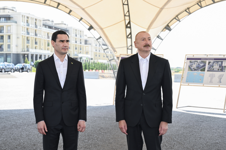 President Ilham Aliyev and President of Turkmenistan visit destroyed sites in Fuzuli city (PHOTO)