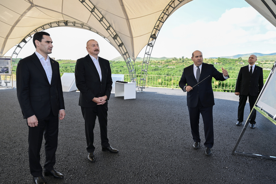 President Ilham Aliyev and President of Turkmenistan visit destroyed sites in Fuzuli city (PHOTO)