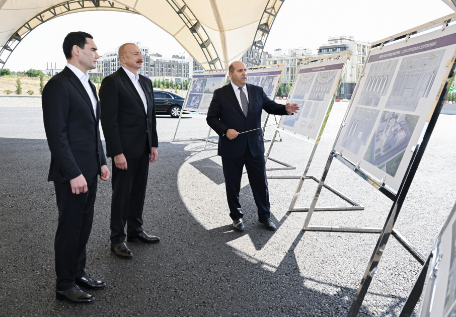 President Ilham Aliyev and President of Turkmenistan visit destroyed sites in Fuzuli city (PHOTO)