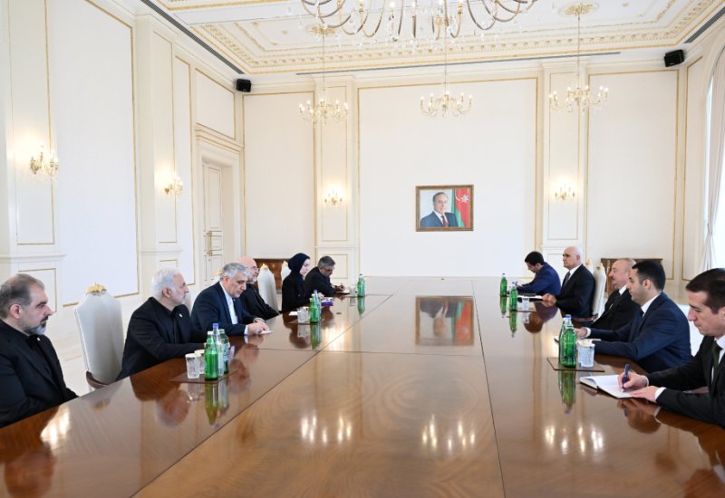 President Ilham Aliyev receives delegation led by Chairman of Islamic Consultative Assembly of Iran (PHOTO)