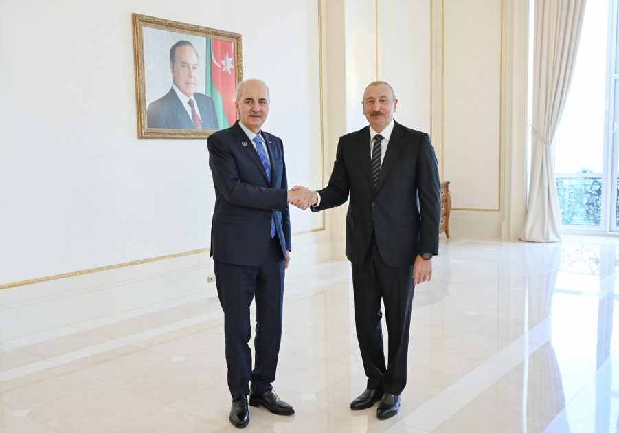 President Ilham Aliyev receives delegation led by Speaker of Grand National Assembly of Türkiye (PHOTO/VIDEO)
