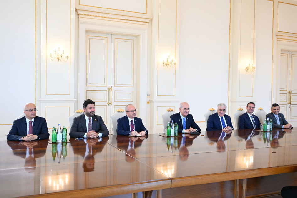 President Ilham Aliyev receives delegation led by Speaker of Grand National Assembly of Türkiye (PHOTO/VIDEO)