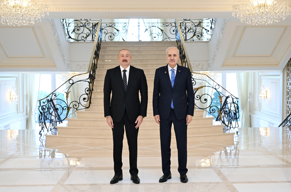 President Ilham Aliyev receives delegation led by Speaker of Grand National Assembly of Türkiye (PHOTO/VIDEO)