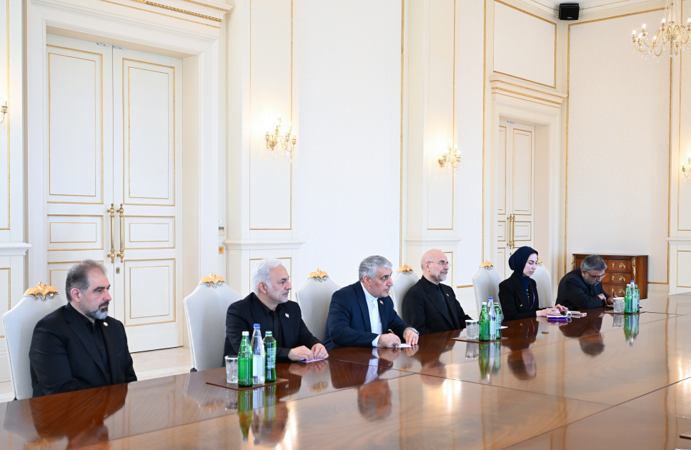 President Ilham Aliyev receivesdelegation led by Speaker of Iran’s Islamic Consultative Assembly (PHOTO)