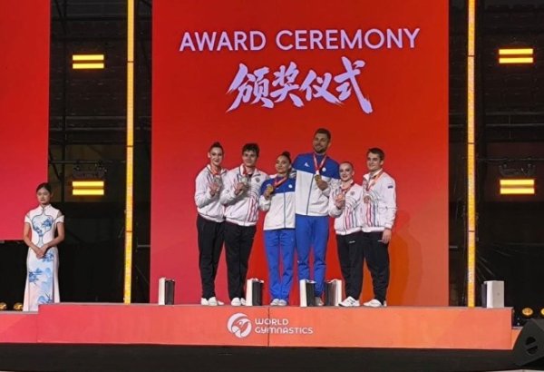 Azerbaijani gymnasts claim gold at World Cup (PHOTO)