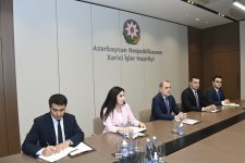 Azerbaijan FM holds talks with ICMP Director General (PHOTO)
