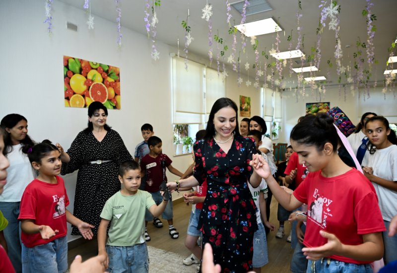 Heydar Aliyev Foundation VP Leyla Aliyeva meets with residents of children's home in Sheki (PHOTO)