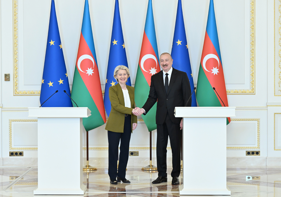 President Ilham Aliyev, President of European Commission make press statements (PHOTO/VIDEO)