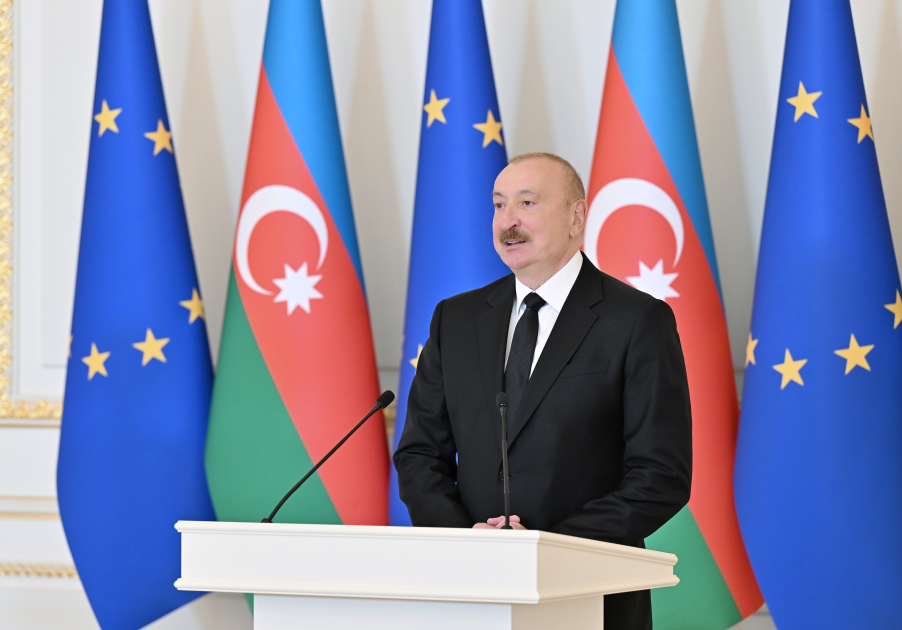 President Ilham Aliyev, President of European Commission make press statements (PHOTO/VIDEO)