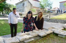 Heydar Aliyev Foundation VP Leyla Aliyeva reviews restoration and reconstruction works at Muhammad Fuzuli Park in Sheki (PHOTO)