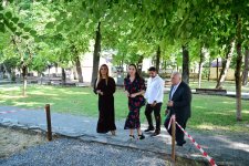Heydar Aliyev Foundation VP Leyla Aliyeva reviews restoration and reconstruction works at Muhammad Fuzuli Park in Sheki (PHOTO)
