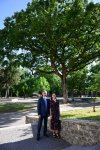 Heydar Aliyev Foundation VP Leyla Aliyeva reviews restoration and reconstruction works at Muhammad Fuzuli Park in Sheki (PHOTO)