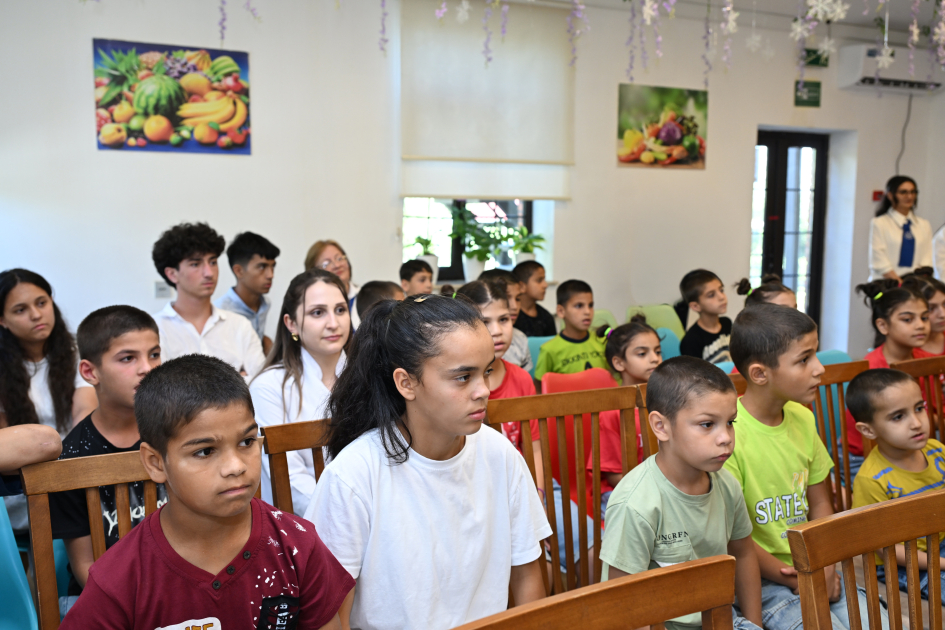 Heydar Aliyev Foundation VP Leyla Aliyeva meets with residents of children's home in Sheki (PHOTO)