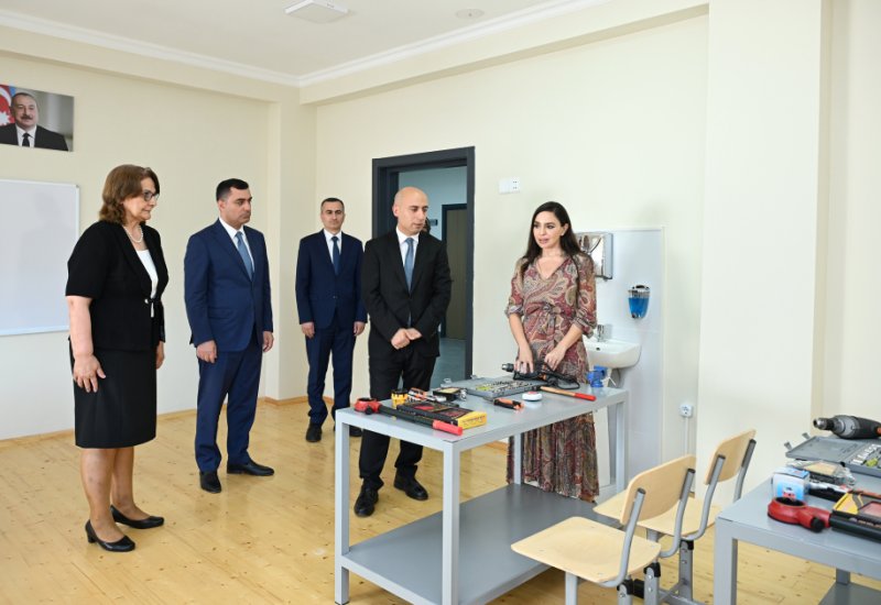 Leyla Aliyeva attends opening of new school building in Yevlakh (PHOTO)