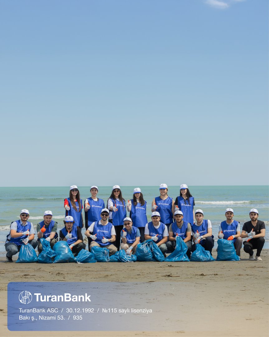 TuranBank conducts Beach Cleanup Campaign on the Caspian Coast in cooperation with the Ministry of Ecology and Natural Resources (PHOTO)
