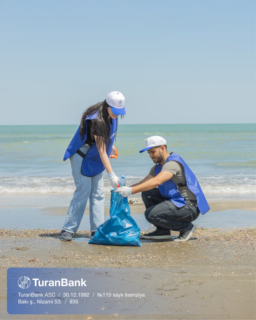 TuranBank conducts Beach Cleanup Campaign on the Caspian Coast in cooperation with the Ministry of Ecology and Natural Resources (PHOTO)