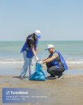 TuranBank conducts Beach Cleanup Campaign on the Caspian Coast in cooperation with the Ministry of Ecology and Natural Resources (PHOTO)