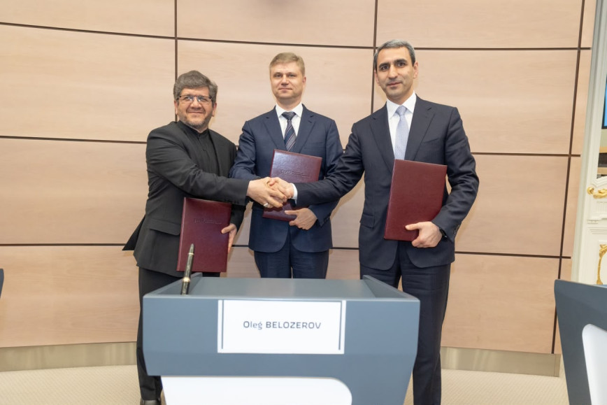 Azerbaijan Railways meets with Russian, Iranian rail leaders on expanding cooperation (PHOTO)