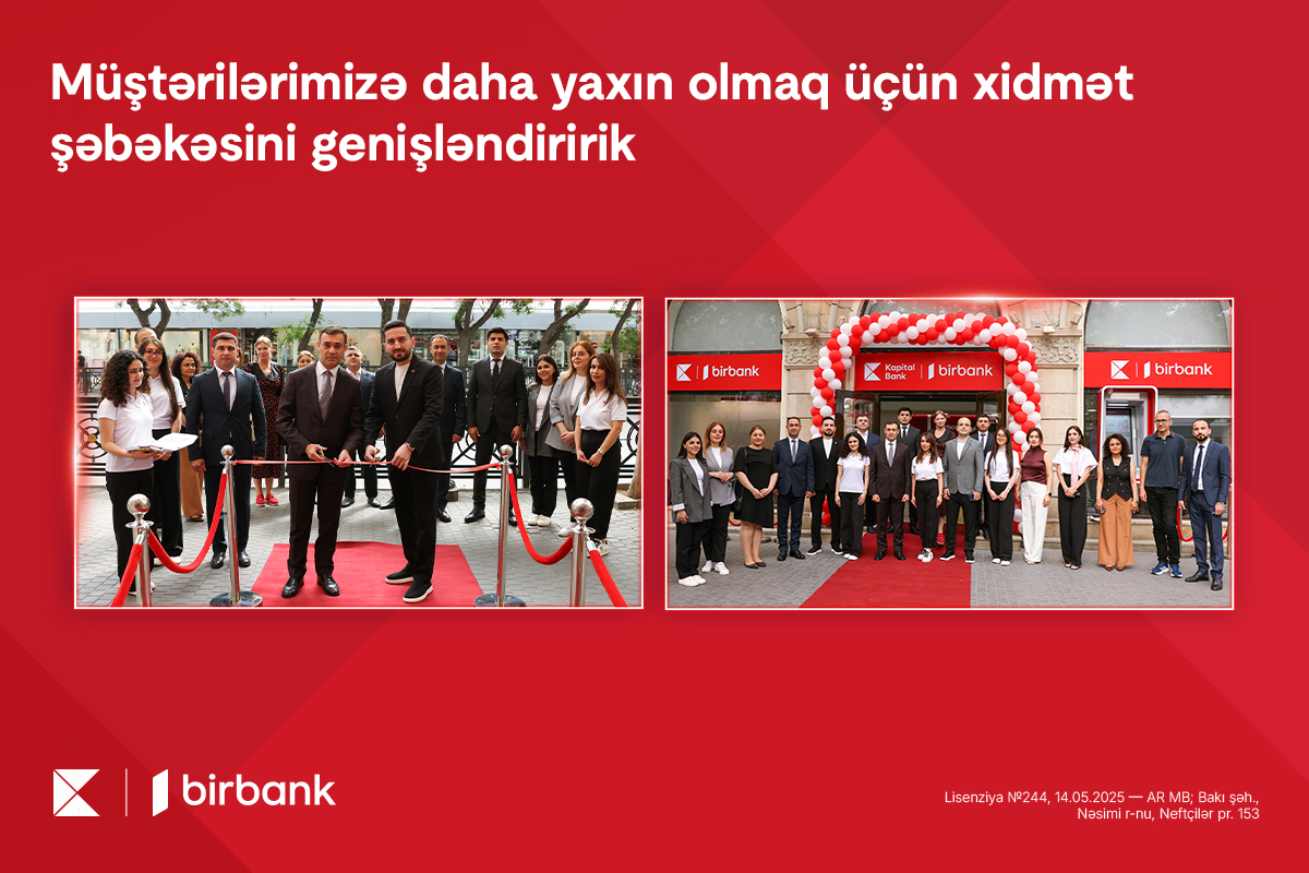 Kapital Bank operates the country’s largest service network with 116 branches, 51 divisions and 1 274 ATMs