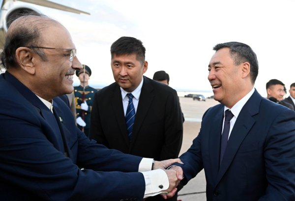 President of Pakistan Zardari arrives in Kyrgyzstan for official visit