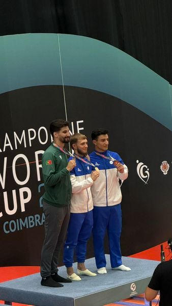 Azerbaijani gymnasts deliver successful performances in Portugal (PHOTO)