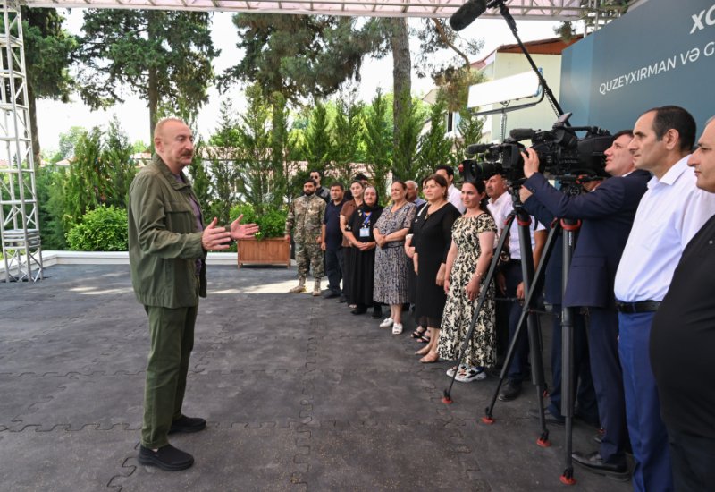 President Ilham Aliyev visited Guzeykhirman village in Khojavend district (PHOTO)
