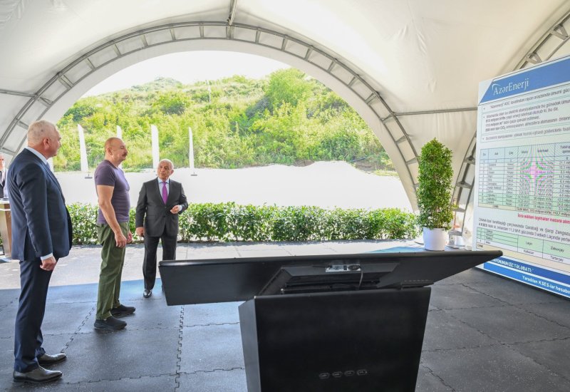 President Ilham Aliyev inaugurates hydroelectric power stations on Hochaz River in Lachin (PHOTO)