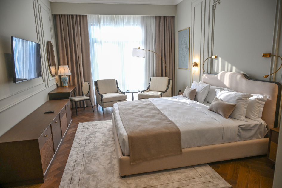 President Ilham Aliyev attends opening of Khankendi Hotel (PHOTO)