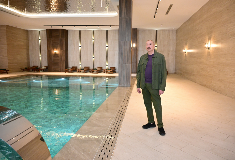 President Ilham Aliyev attends opening of Khankendi Hotel (PHOTO)