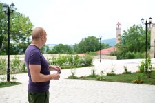 President Ilham Aliyev attends opening ceremony of Sadigjan House in Shusha after restoration (PHOTO)