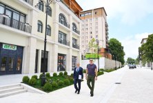 President Ilham Aliyev reviewed progress under public-private partnership project on Garabagh Street in Shusha (PHOTO)