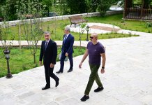 President Ilham Aliyev reviewed new buildings of “Yasaman” Hotel in Shusha (PHOTO)