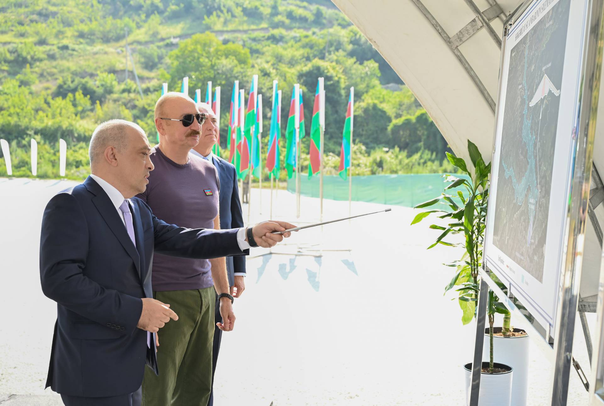 President Ilham Aliyev lays foundation stone for Hakarichay Reservoir in Lachin (PHOTO)