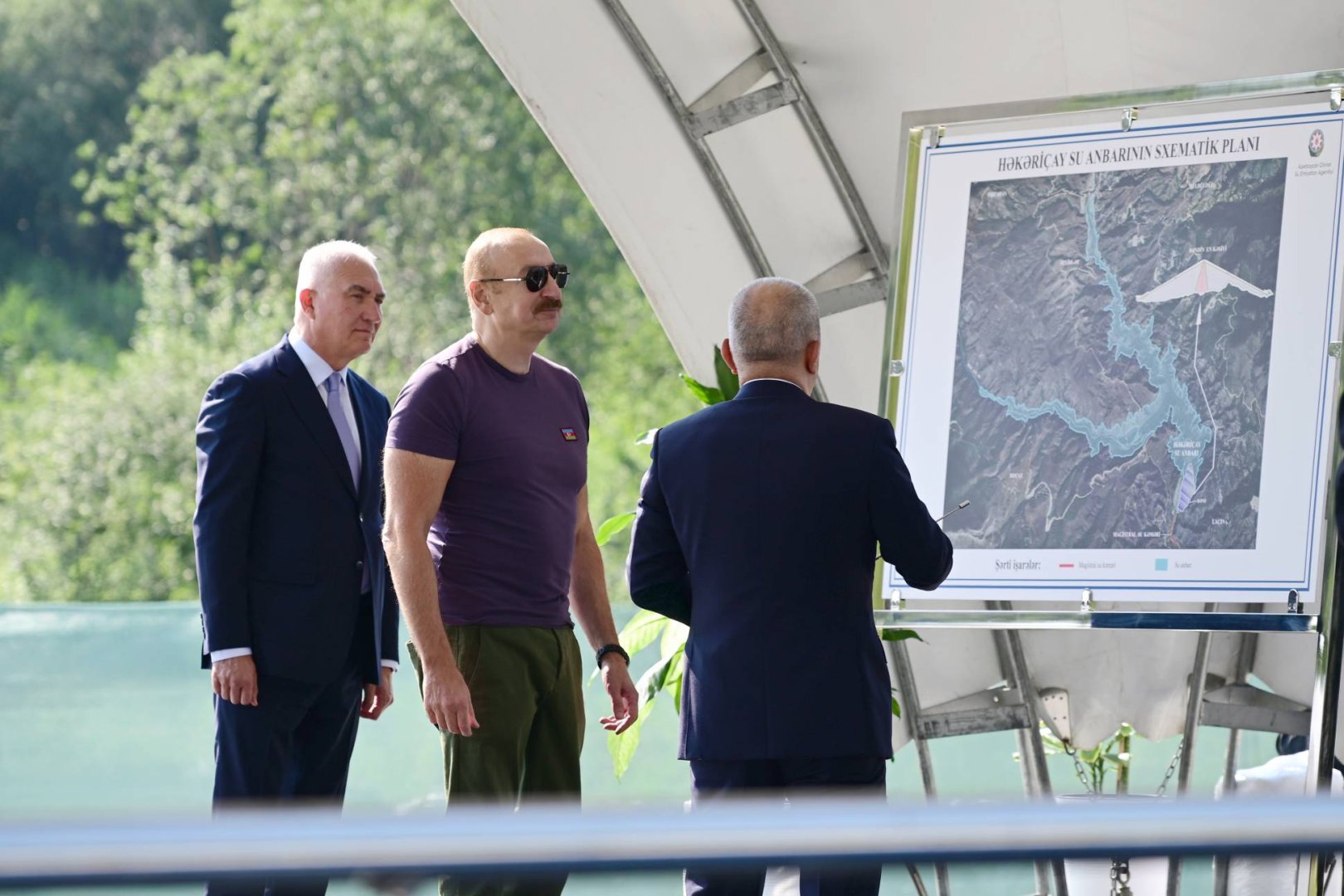 President Ilham Aliyev lays foundation stone for Hakarichay Reservoir in Lachin (PHOTO)