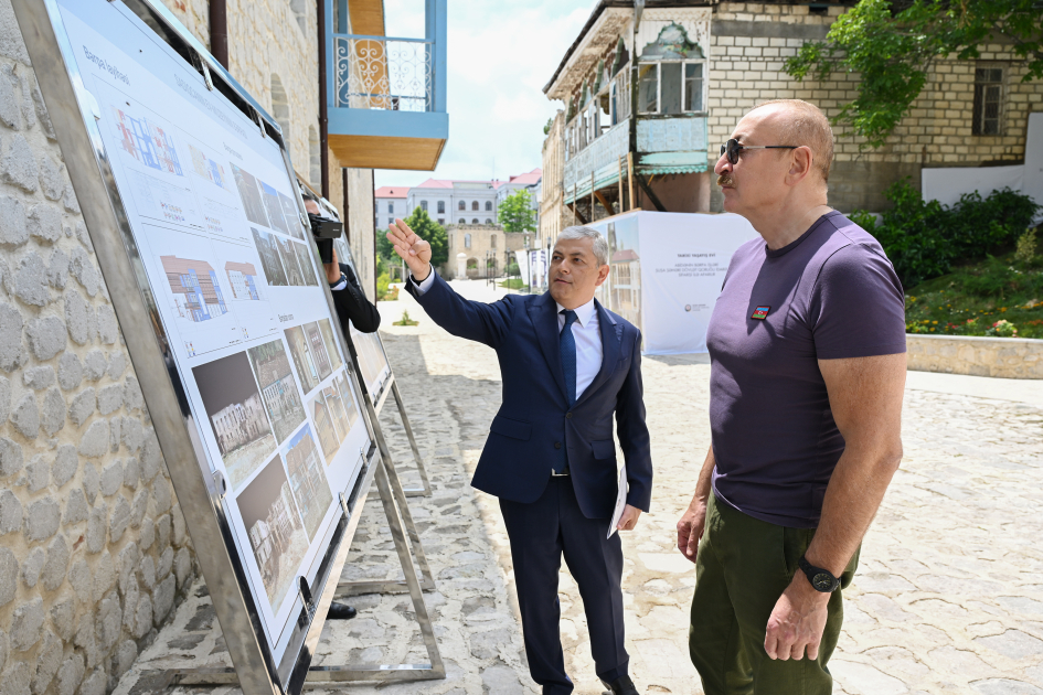 President Ilham Aliyev attends opening ceremony of Sadigjan House in Shusha after restoration (PHOTO)