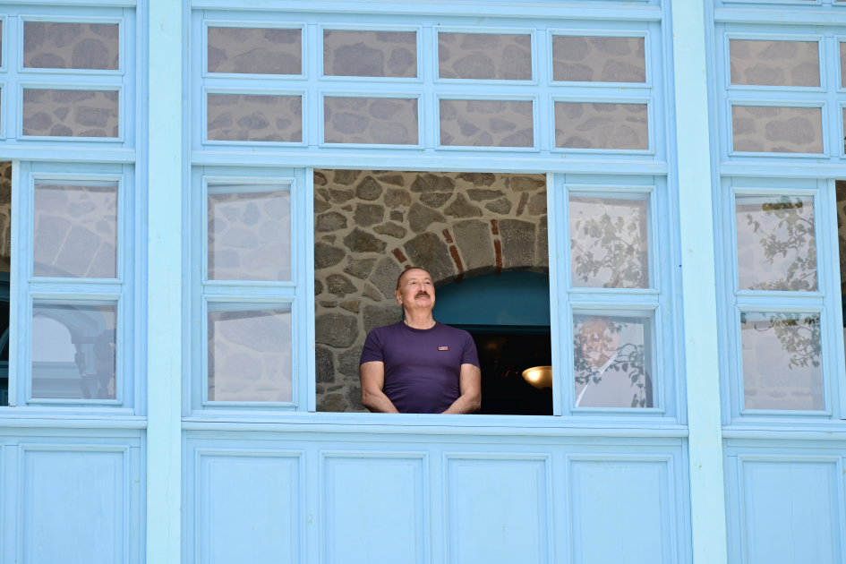 President Ilham Aliyev attends opening ceremony of Sadigjan House in Shusha after restoration (PHOTO)