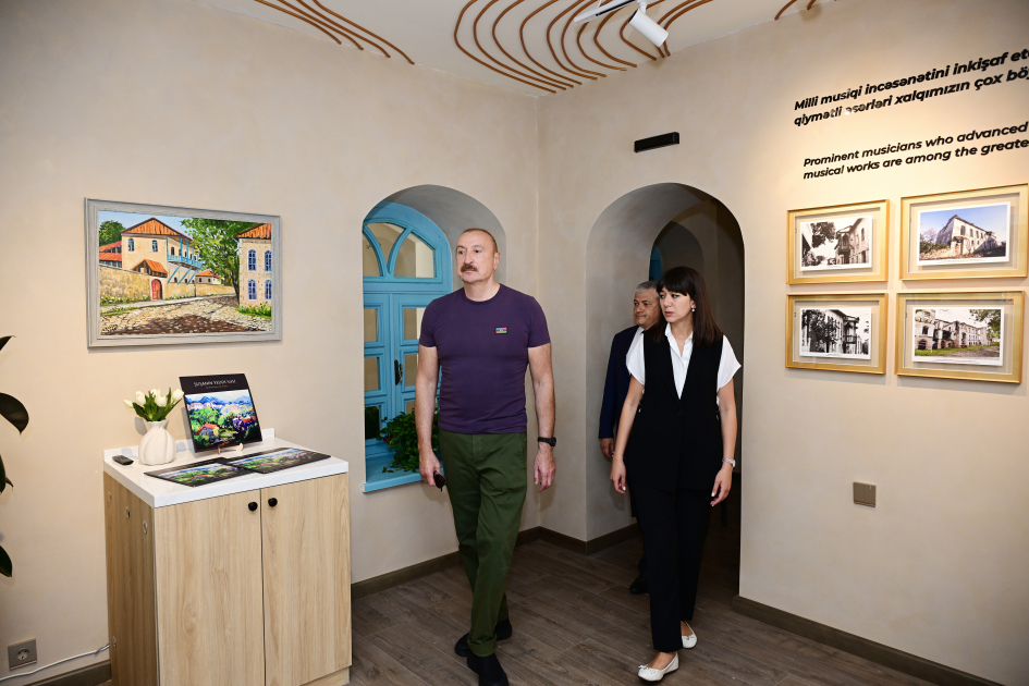 President Ilham Aliyev attends opening ceremony of Sadigjan House in Shusha after restoration (PHOTO)