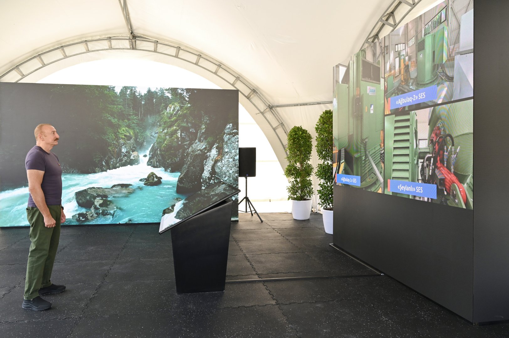President Ilham Aliyev inaugurates hydroelectric power stations on Hochaz River in Lachin (PHOTO)